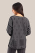 Loose fit patterned jacquard sweater
